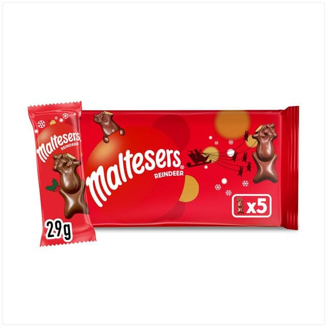 Maltesers 5 x 29g Reindeers Multipack Chocolate Bars - gallery image 1