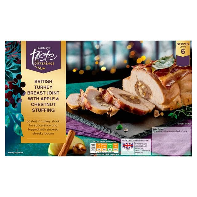 Sainsbury's 1.1kg British Turkey Breast Joint with Apple & Chestnut Stuffing, Taste the Difference - gallery image 1