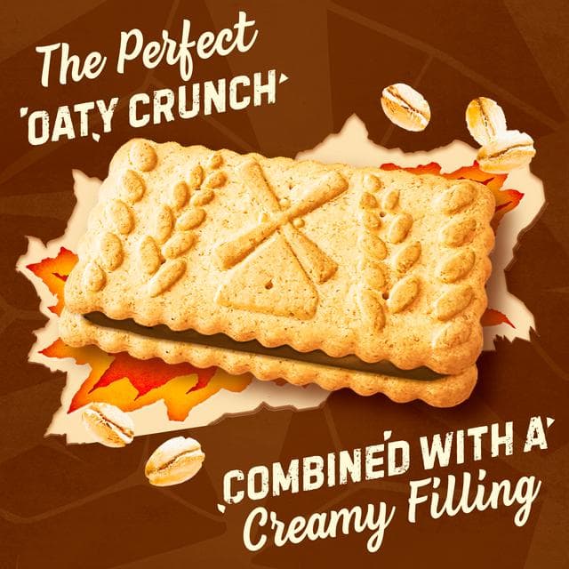 McVitie's Hobnobs Oaty Milky 100g Chocolate Flavour Cream Biscuits - gallery image 2
