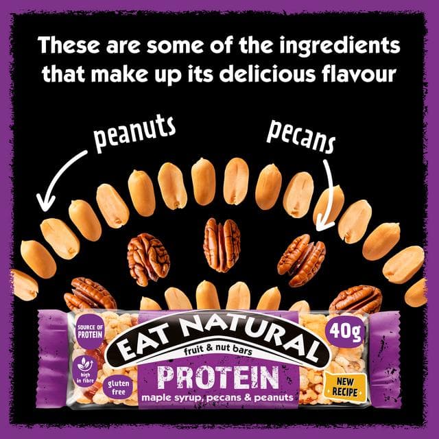 Eat Natural Protein 3 x 40g Maple Syrup, Pecans & Peanuts Multipack Bars - gallery image 3