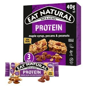 Eat Natural Protein 3 x 40g Maple Syrup, Pecans & Peanuts Multipack Bars