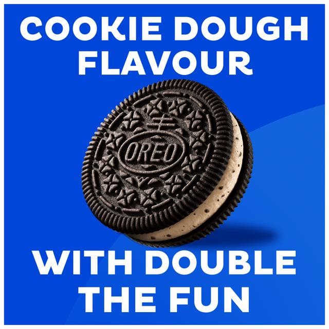 Oreo Double Crème 157g Cookie Dough Flavour Cocoa Sandwich Biscuits - gallery image 2