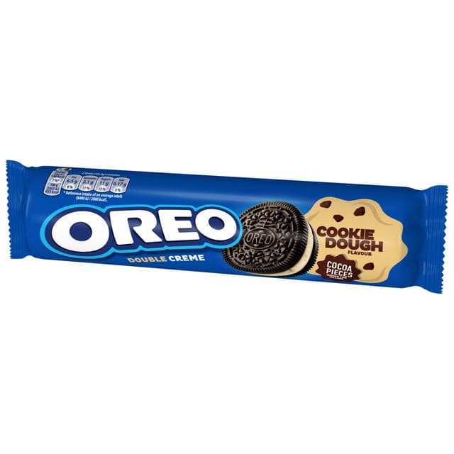 Oreo Double Crème 157g Cookie Dough Flavour Cocoa Sandwich Biscuits - gallery image 4