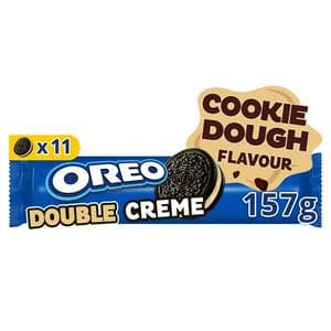 Oreo Double Crème 157g Cookie Dough Flavour Cocoa Sandwich Biscuits