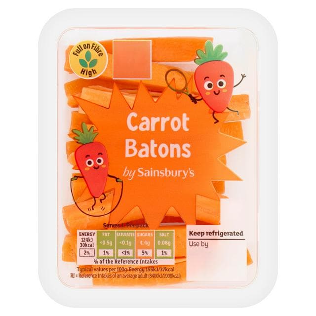 Sainsbury's 80g Carrot Batons - gallery image 1
