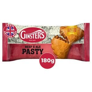 Ginsters 180g Beef & Ale Pasty, Limited Edition