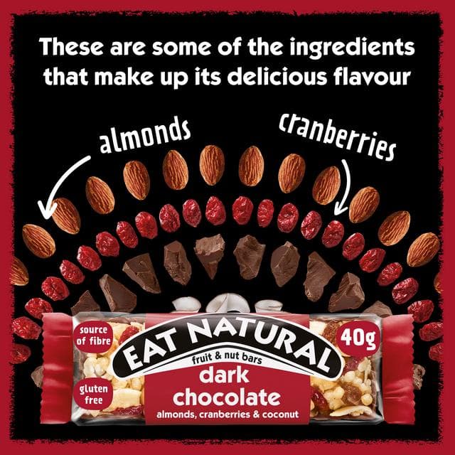 Eat Natural 40g Dark Chocolate Fruit & Nut Bars - gallery image 3