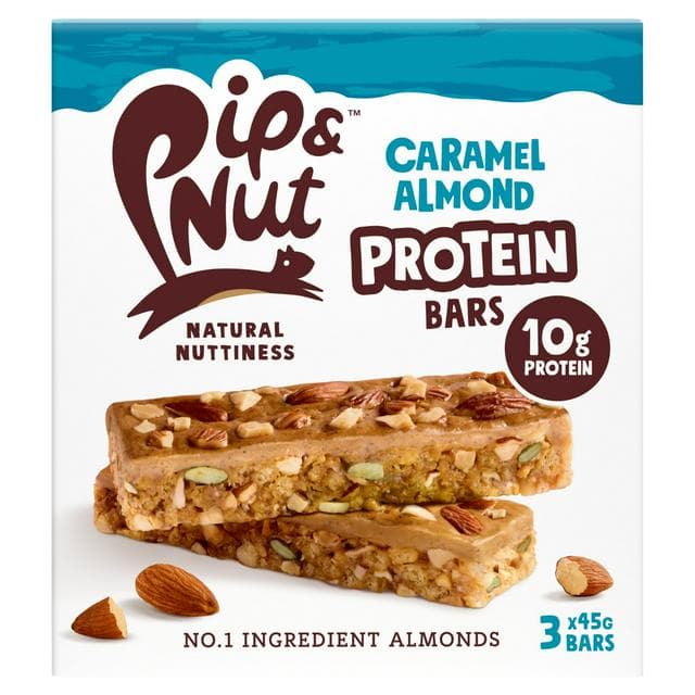 Pip & Nut 3 x 45g Caramel Almond Multipack Protein Bars - gallery image 1