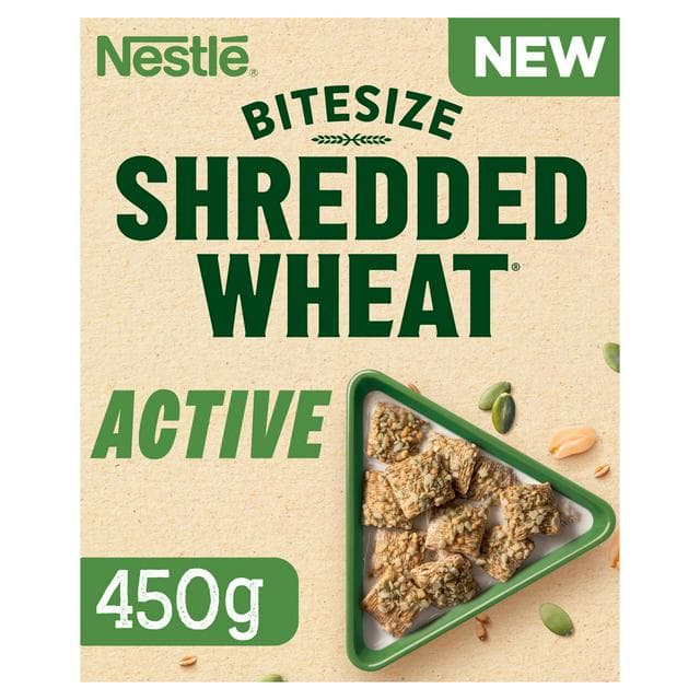 Nestlé Shredded Wheat Bitesize 450g Active Pumpkin Seeds & Nuts Breakfast Cereal - gallery image 1