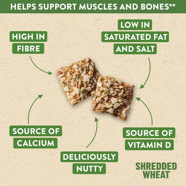 Nestlé Shredded Wheat Bitesize 450g Active Pumpkin Seeds & Nuts Breakfast Cereal - gallery image 3