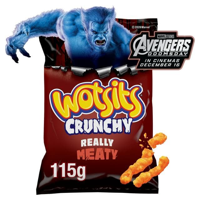 Walkers Wotsits 115g Crunchy Really Meaty Corn Puffs Sharing Crisps - gallery image 1