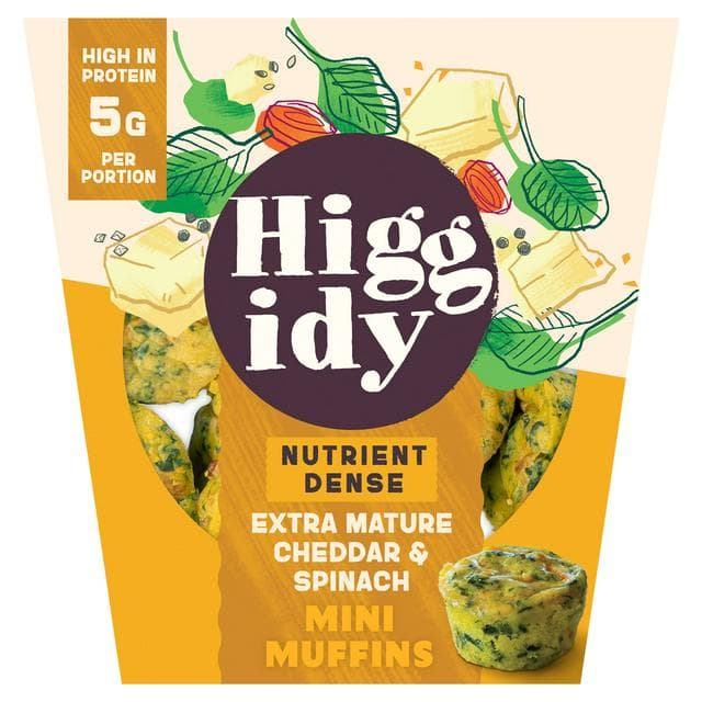 Higgidy 130g Extra Mature Cheddar & Spinach Mini Muffins - gallery image 1