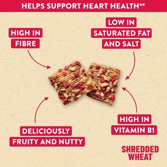 Nestlé Shredded Wheat Bitesize 450g Happy Heart Raspberry & Nuts Breakfast Cereal - gallery image 3