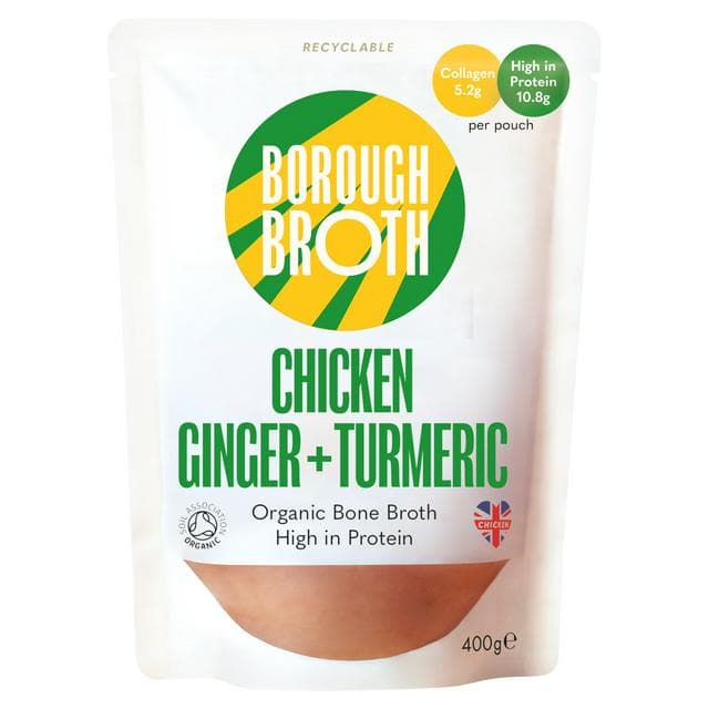 Borough Broth 400g Chicken Ginger + Turmeric Organic Bone Broth Soup - gallery image 1