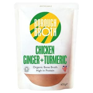 Borough Broth 400g Chicken Ginger + Turmeric Organic Bone Broth Soup