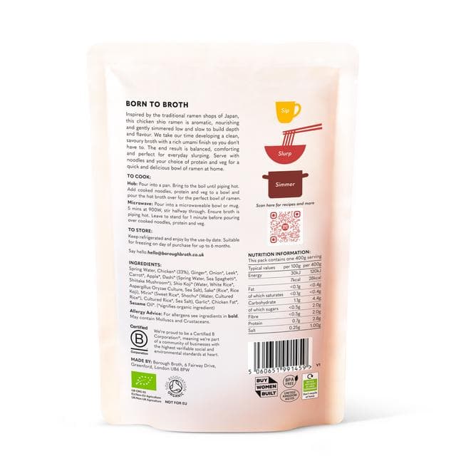 Borough Broth 400g Chicken Ramen Organic Bone Broth Soup - gallery image 3