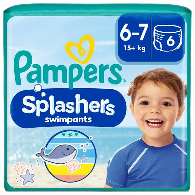 Pampers Splashers 6 x Baby Shark Size 6-7 Swim Nappy Pants - gallery image 1