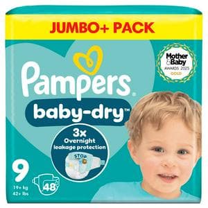 Pampers Baby-Dry Size 9, 48 Nappies