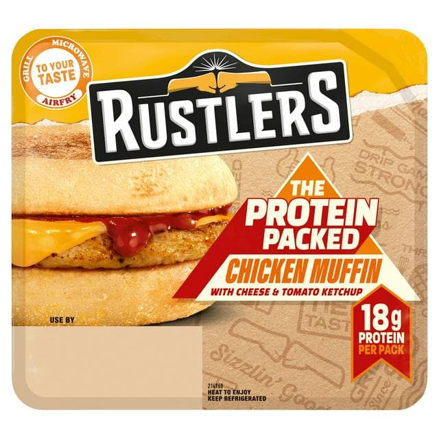 Rustlers 154g Chicken Muffin with Cheese & Tomato Ketchup - gallery image 1