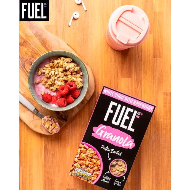 FUEL 10K 400g White Chocolate with Raspberry Protein Granola Breakfast Cereal - gallery image 5