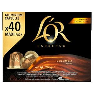 L'OR Espresso Colombia 40 x Aluminium Coffee Capsules 208g