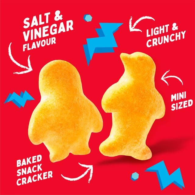 McVitie's Penguin 125g Salt & Vinegar Flavour Bites Baked Snack Crackers - gallery image 3