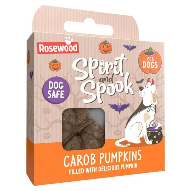 Rosewood Spirit & Spook 4 x 10g Carob Pumpkins Dog Food - gallery image 1