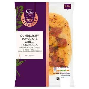 Sainsbury's Discovery 205g Sunblush Tomato & Chilli Focaccia, Taste the Difference