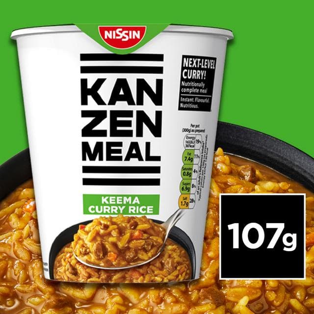 Nissin Kanzen Meal 107g Nutritionally Complete Instant Keema Curry Rice Pot - gallery image 4