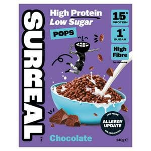 Surreal 240g High Protein Low Sugar Chocolate Pops Breakfast Cereal