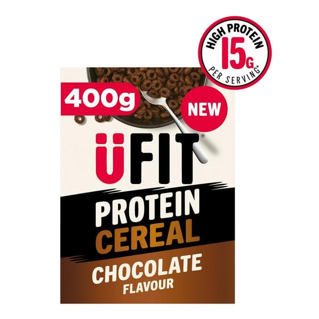 UFIT 400g Protein Chocolate Hoops Breakfast Cereal - gallery image 1