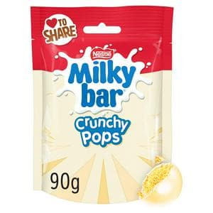 Nestle Milkybar Crunchy Pops 90g White Chocolate Sharing Bag