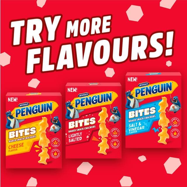 McVitie's Penguin 125g Lightly Salted Flavour Bites Baked Snack Crackers - gallery image 5