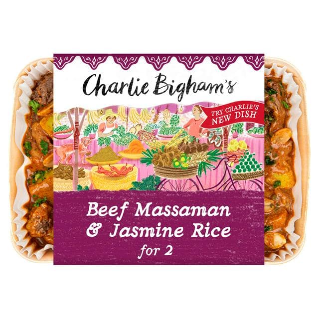 Charlie Bigham's 750g Beef Massaman & Jasmine Rice - gallery image 1