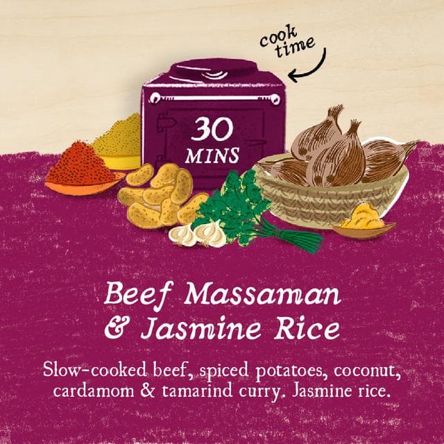 Charlie Bigham's 750g Beef Massaman & Jasmine Rice - gallery image 3