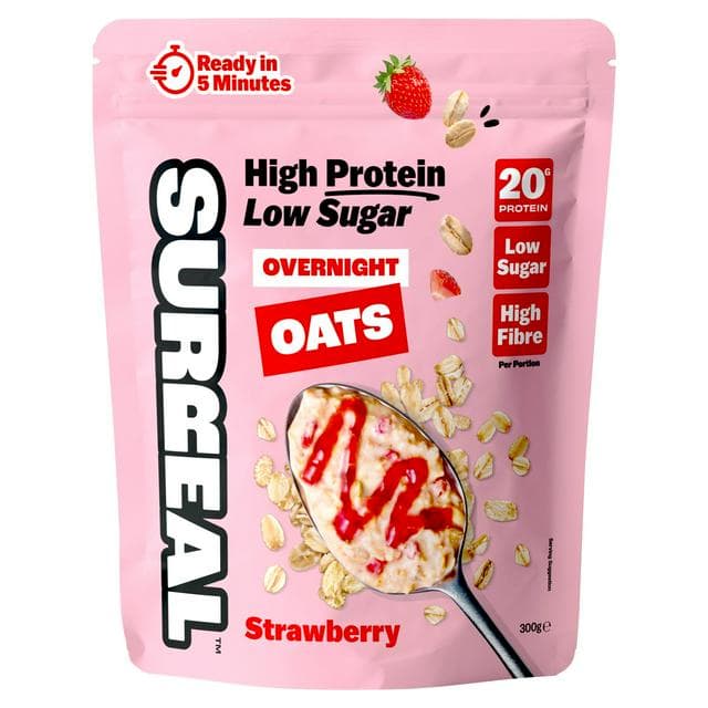 Surreal 300g High Protein Strawberry Overnight Oats - gallery image 1