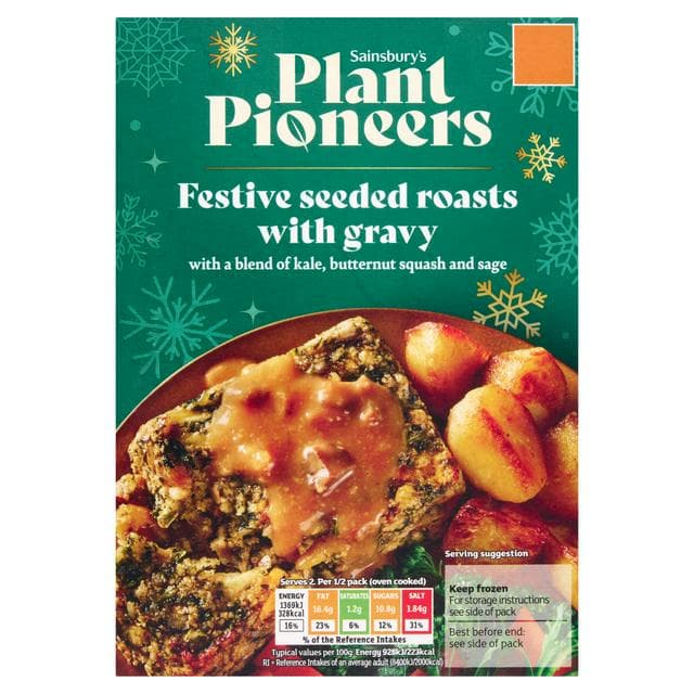 Plant Pioneers 320g Festive Seeded Roasts with Gravy - gallery image 1