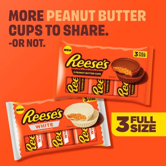 Reese's 3 x 42g Multipack Milk Chocolate Peanut Butter Cup Pouch - gallery image 2