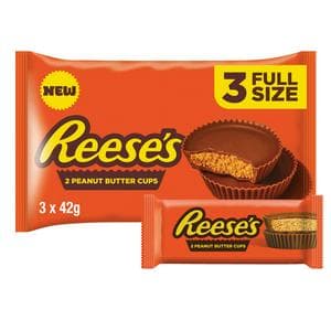 Reese's 3 x 42g Multipack Milk Chocolate Peanut Butter Cup Pouch