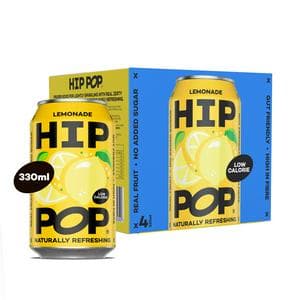 Hip Pop 4 x 330ml Yellow Sun Lemonade Cans
