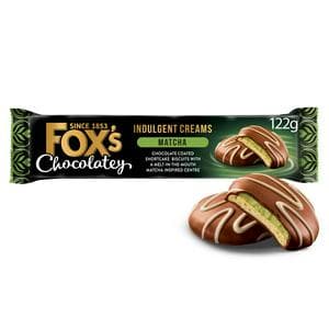 Fox's Chocolatey 122g Indulgent Creams Matcha Biscuits