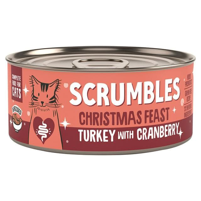 Scrumbles 70g Shredded Turkey & Cranberry Christmas Feast Cat Treats - gallery image 1