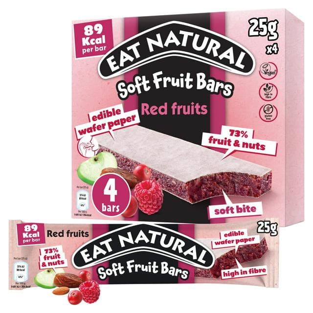 Eat Natural 4 x 25g Red Fruits Multipack Soft Fruit Bars - gallery image 1