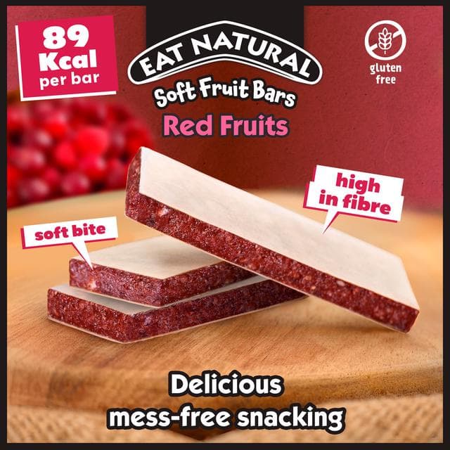 Eat Natural 4 x 25g Red Fruits Multipack Soft Fruit Bars - gallery image 2