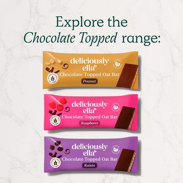 Deliciously Ella 3 x 50g Raisin Chocolate Topped Multipack Oat Bars - gallery image 5