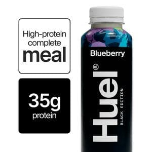 Huel 500ml High Protein Complete Meal Blueberry Drink, Black Edition