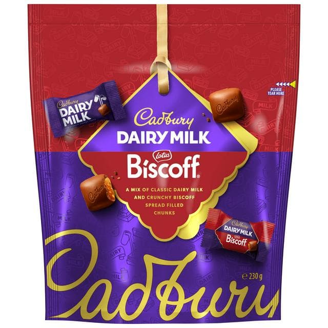 Cadbury Biscoff 230g Milk & Biscoff Chocolate Pouch - gallery image 1