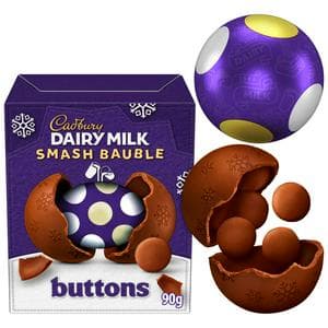 Cadbury Dairy Milk Smash Bauble 90g Buttons Chocolate Box