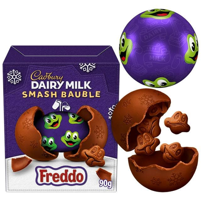 Cadbury Dairy Milk Smash Bauble 90g Freddo Faces Chocolate Box - gallery image 1