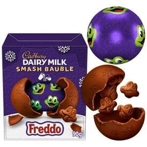 Cadbury Dairy Milk Smash Bauble 90g Freddo Faces Chocolate Box